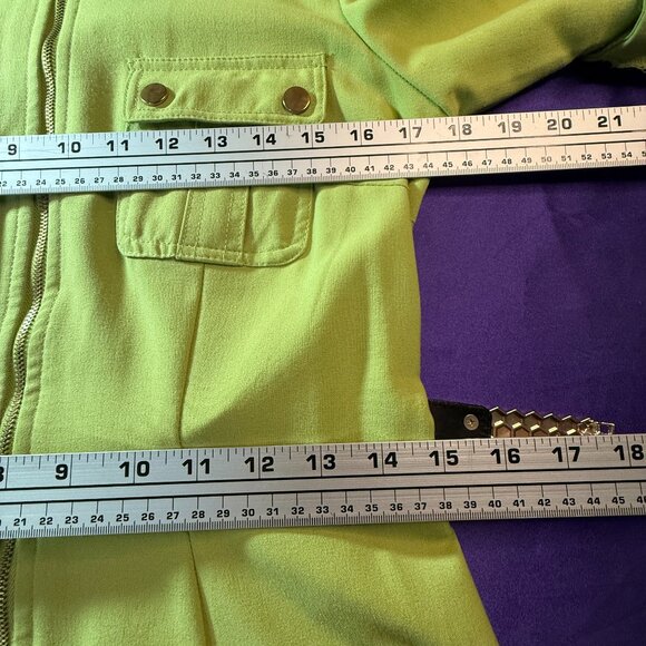 📌Sharagano Lime Green  Sheath Dress with Roll Up Sleeves and Pockets - Picture 11 of 16